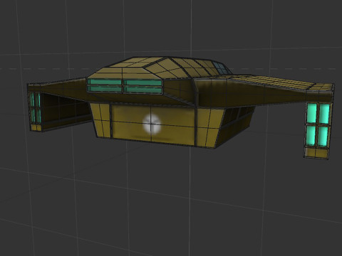 Cargo space ship v2 3D-Modell