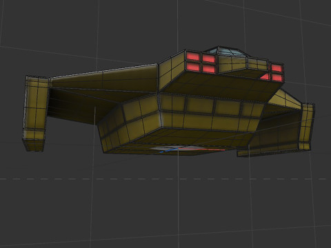 Cargo space ship v2 3D-Modell