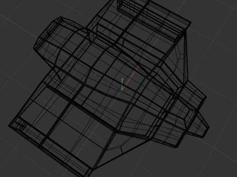 Cargo space ship v2 3D-Modell