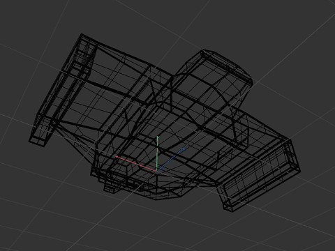 Cargo space ship v2 3D-Modell