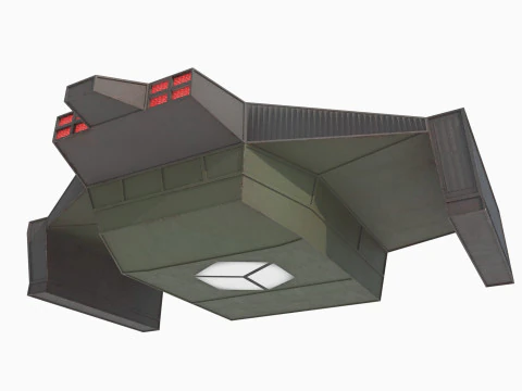 Cargo space ship v3 3D Model