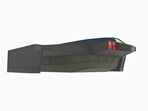 Cargo space ship v3 3D Model