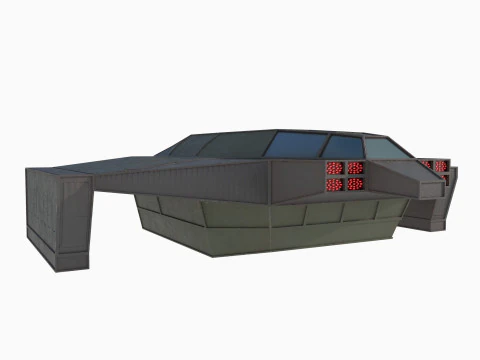 Cargo space ship v3 3D Model