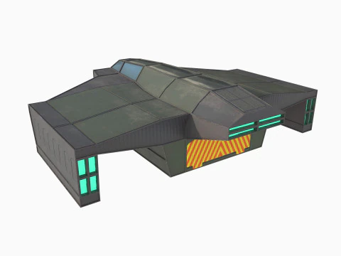 Cargo space ship v3 3D Model