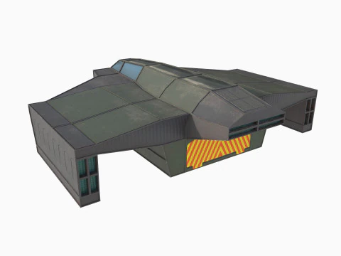 Cargo space ship v3 3D Model