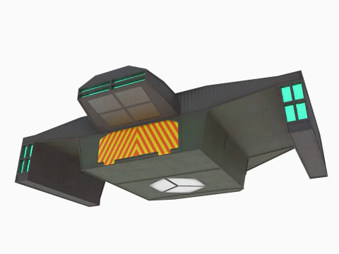 Cargo space ship v3 3D Model