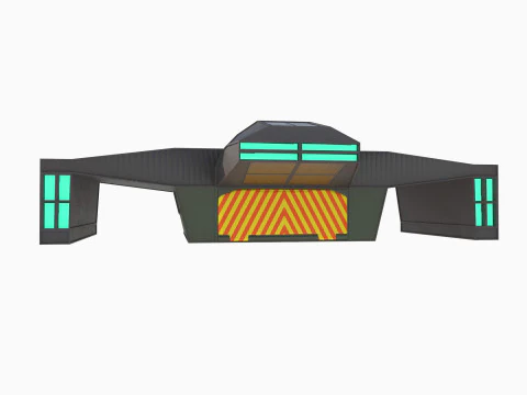 Cargo space ship v3 3D Model