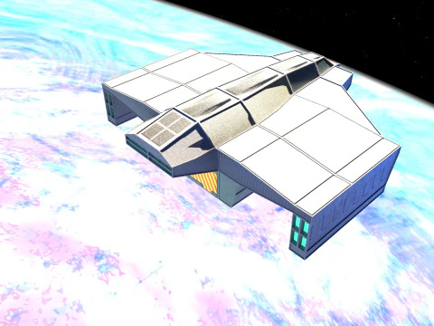 Cargo space ship v3 3D Model