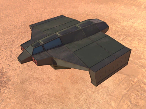 Cargo space ship v3 3D Model