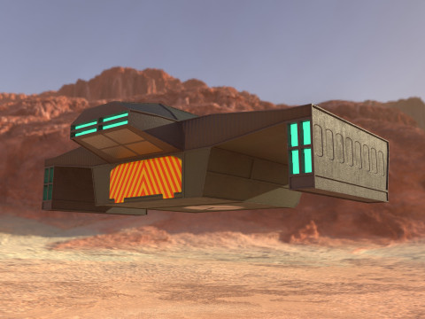 Cargo space ship v3 Modelo 3D