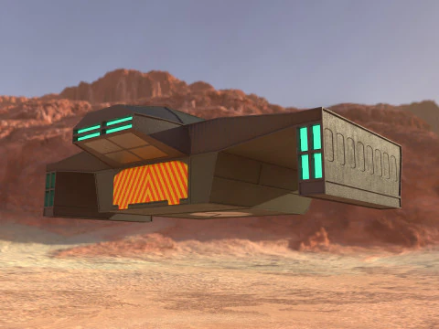 Cargo space ship v3 3D Model