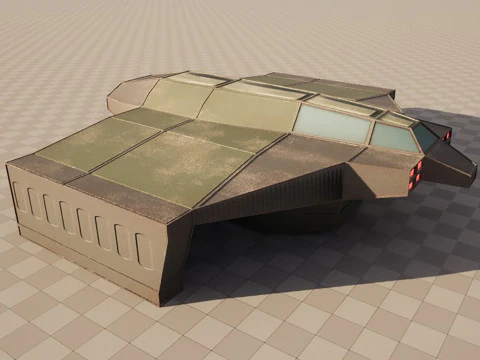 Cargo space ship v3 3D Model
