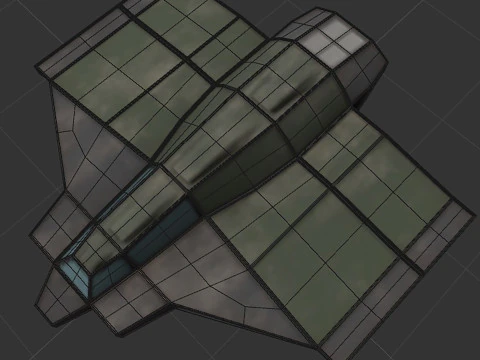 Cargo space ship v3 3D Model