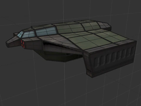 Cargo space ship v3 3D Model