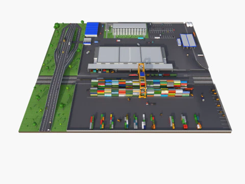 Lojistik merkezi 3D Model