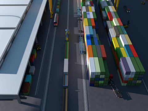Logistic center 3D Model