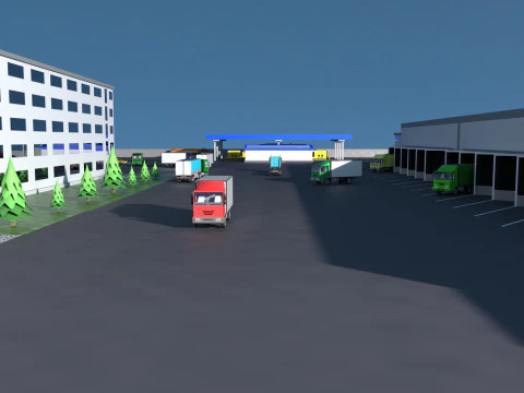 Logistic center 3D Model