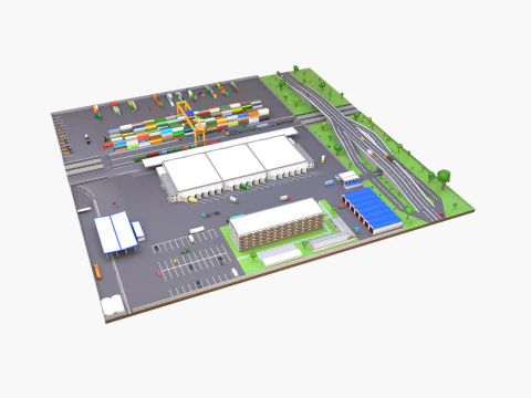 Logistic center 3D Model