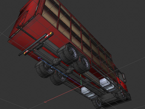 Cattle truck 3D 模型
