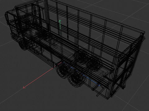 Cattle truck 3D 模型
