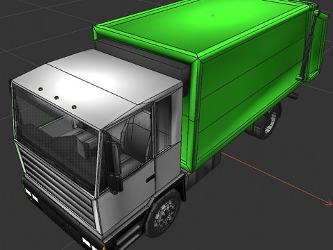 Garbage truck 3Dモデル