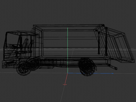 Garbage truck 3Dモデル