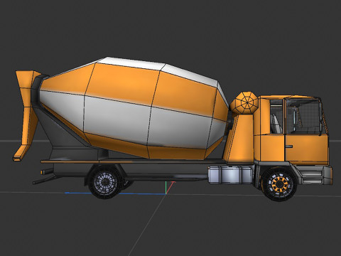 Mixer truck 3Dモデル
