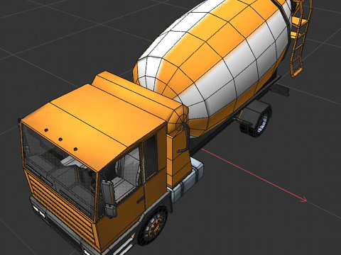 Mixer truck 3D Model