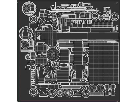 Mixer truck Modelo 3D