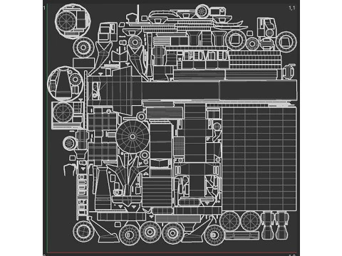 Mixer truck 3D Model