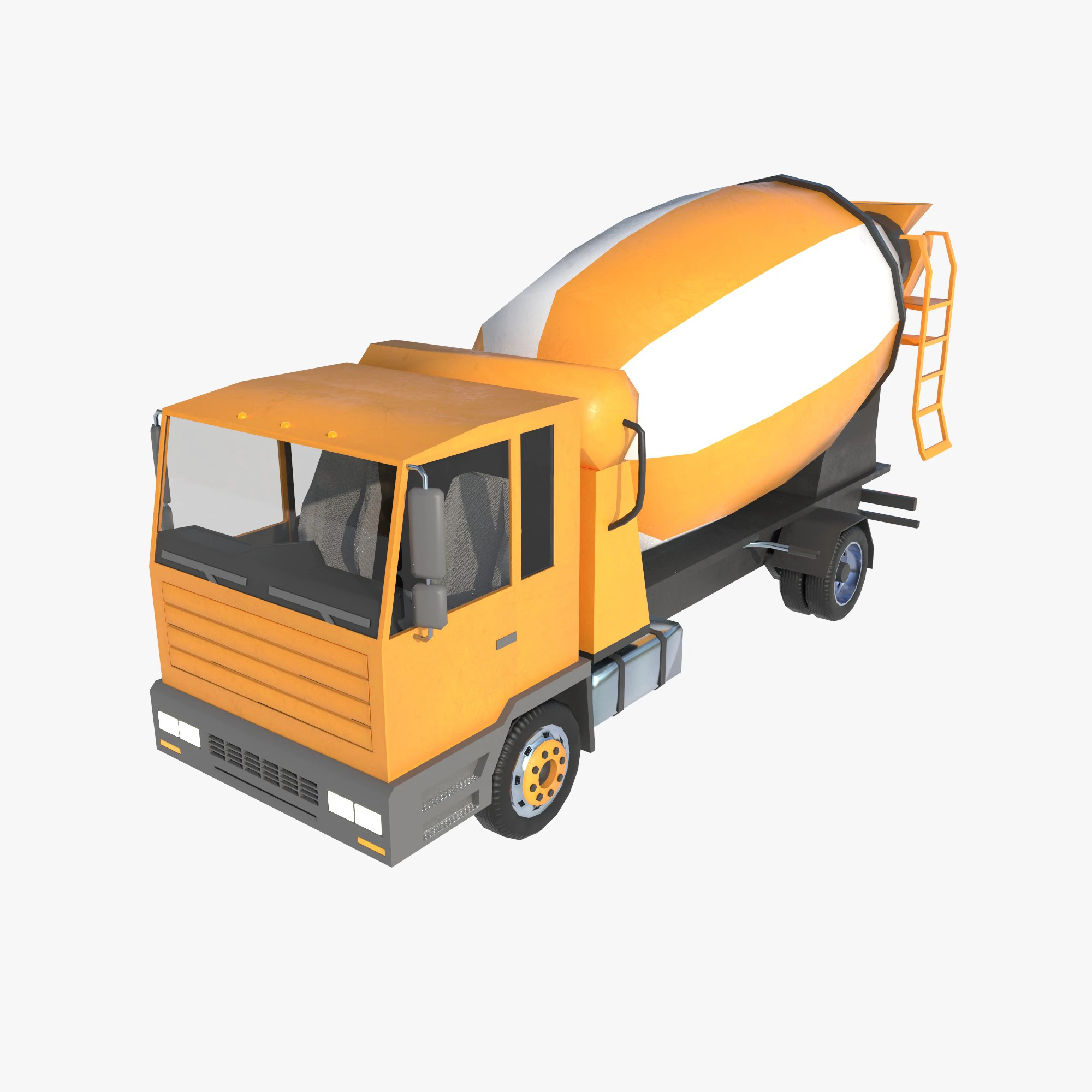 Mixer truck 3D Model .c4d .max .obj .3ds .fbx .stl .blend 