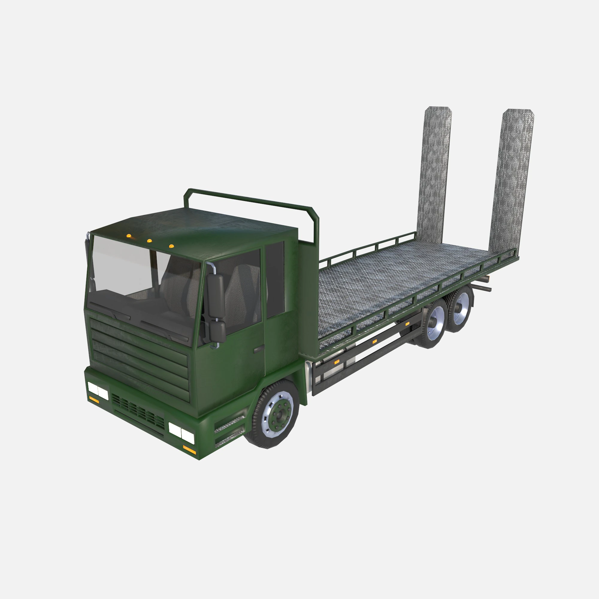 Platform truck 3D Model .c4d .max .obj .3ds .fbx .stl .blend 