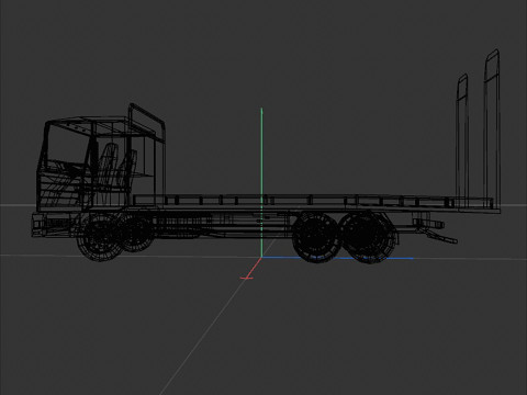 Platform truck 3Dモデル