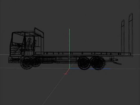Platform truck 3D Model