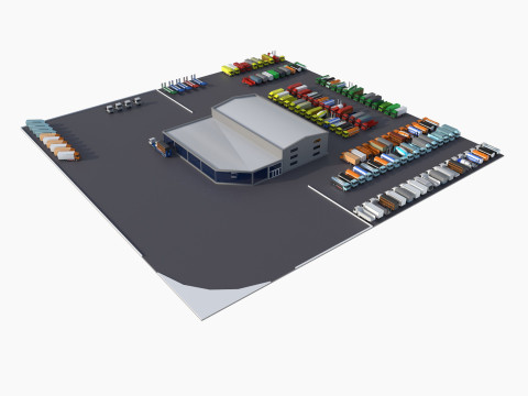Truck showroom 3D Model