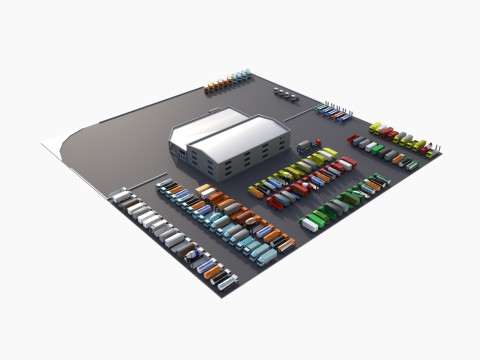 Truck showroom 3D Model