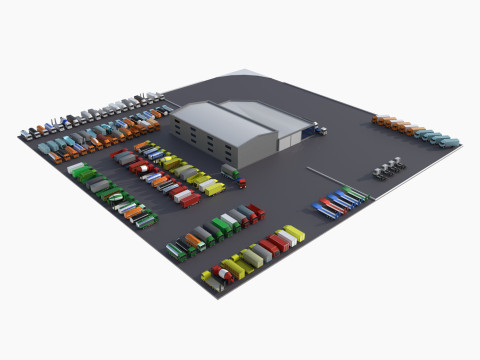 Truck showroom 3D Model
