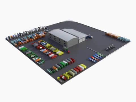 Truck showroom 3D Model