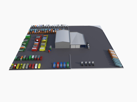 Truck showroom 3D Model