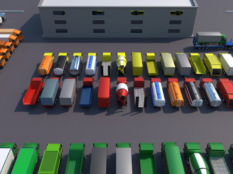 Truck showroom 3D Model