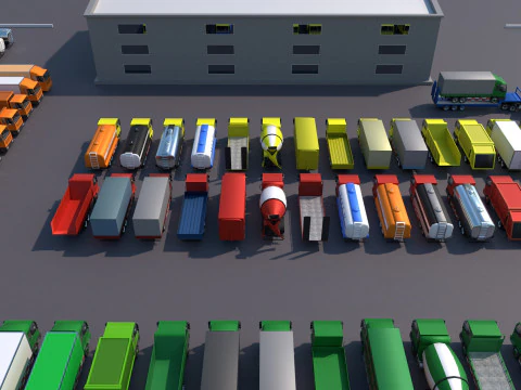 Truck showroom 3D Model