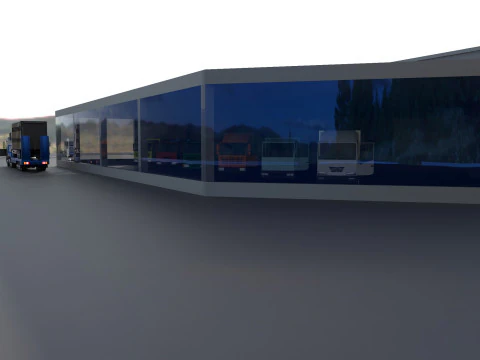 Truck showroom 3D Model