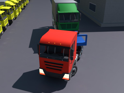 Truck showroom 3D Model