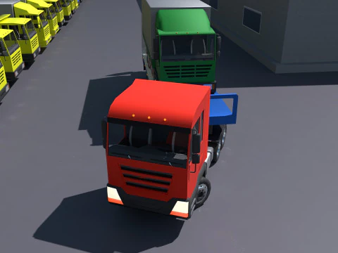Truck showroom 3D Model