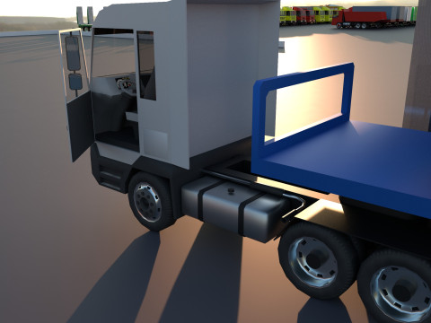 Truck showroom 3D Model