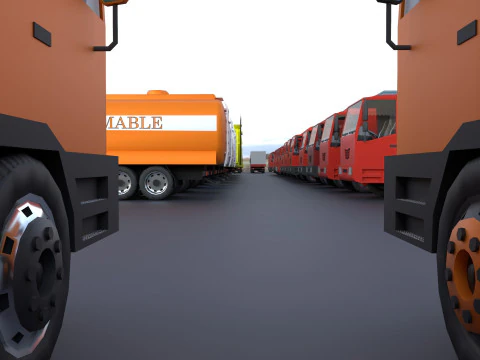 Truck showroom 3D Model