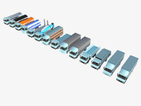 Truck showroom 3D Model