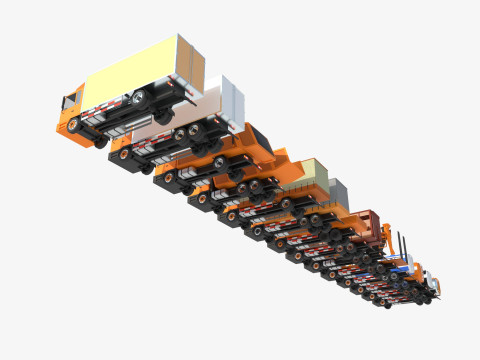 Truck showroom 3D Model