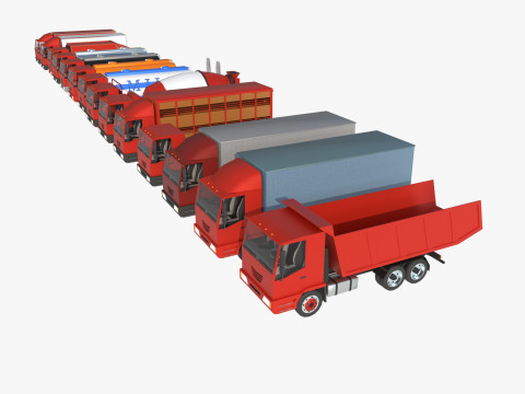 Truck showroom 3D Model