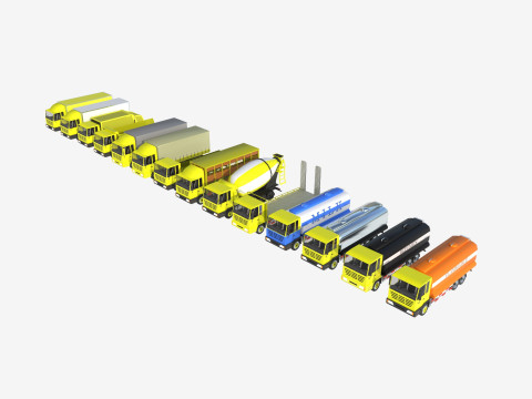 Truck showroom 3D Model